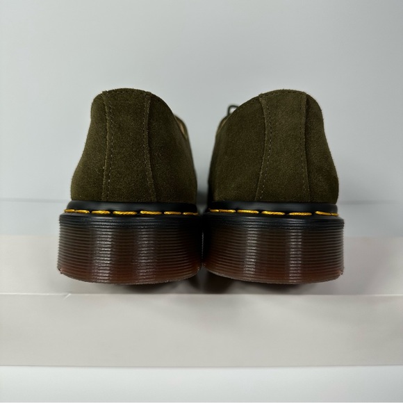 DOC SMITHS REPELLO CALF SUEDE DRESS SHOES MENS SIZE 9 OLIVE GREEN 4 EYE 1461 NEW - Picture 3 of 10